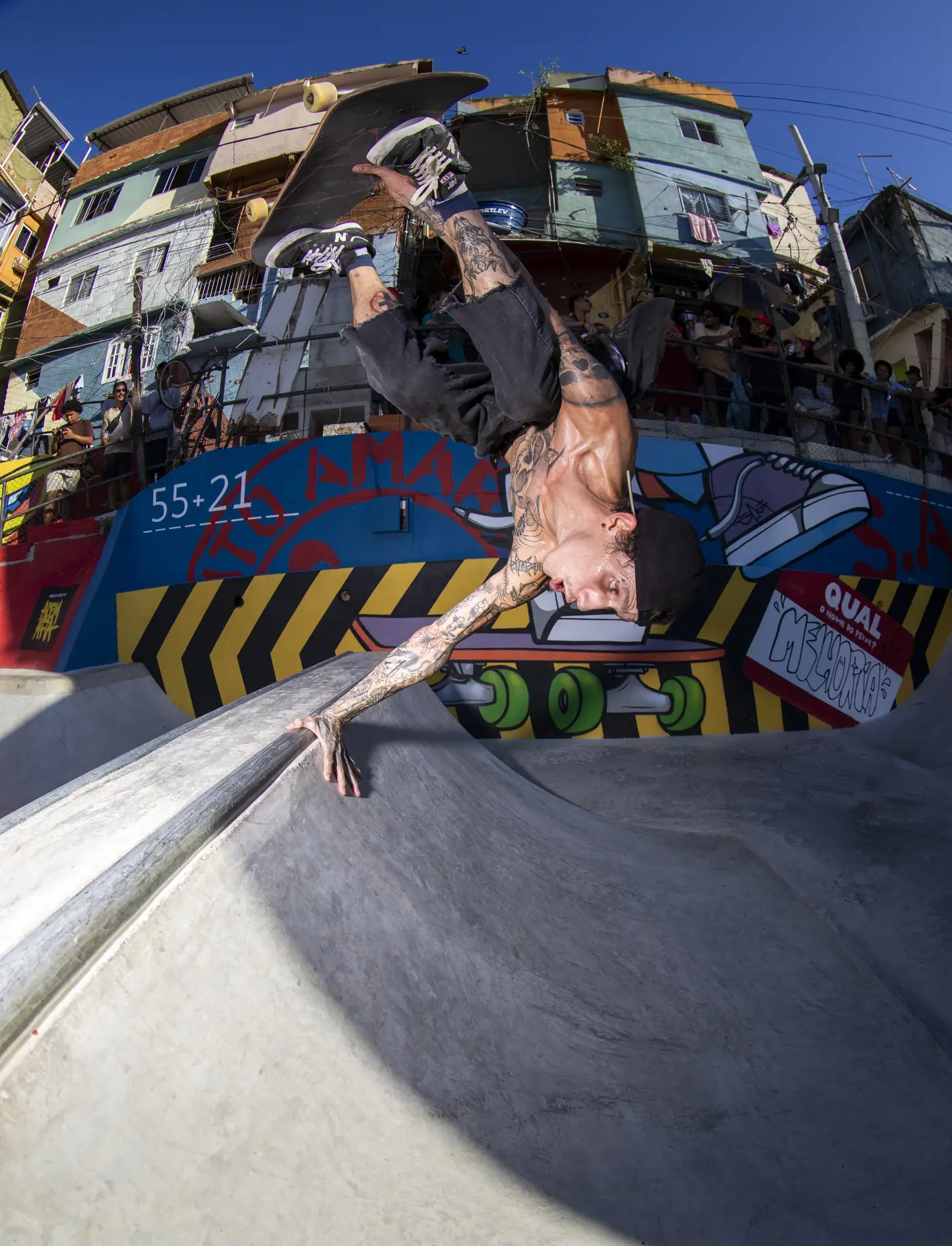 Skatepark construído pela Tangente Skateparks no Santo Amaro, Rio de Janeiro