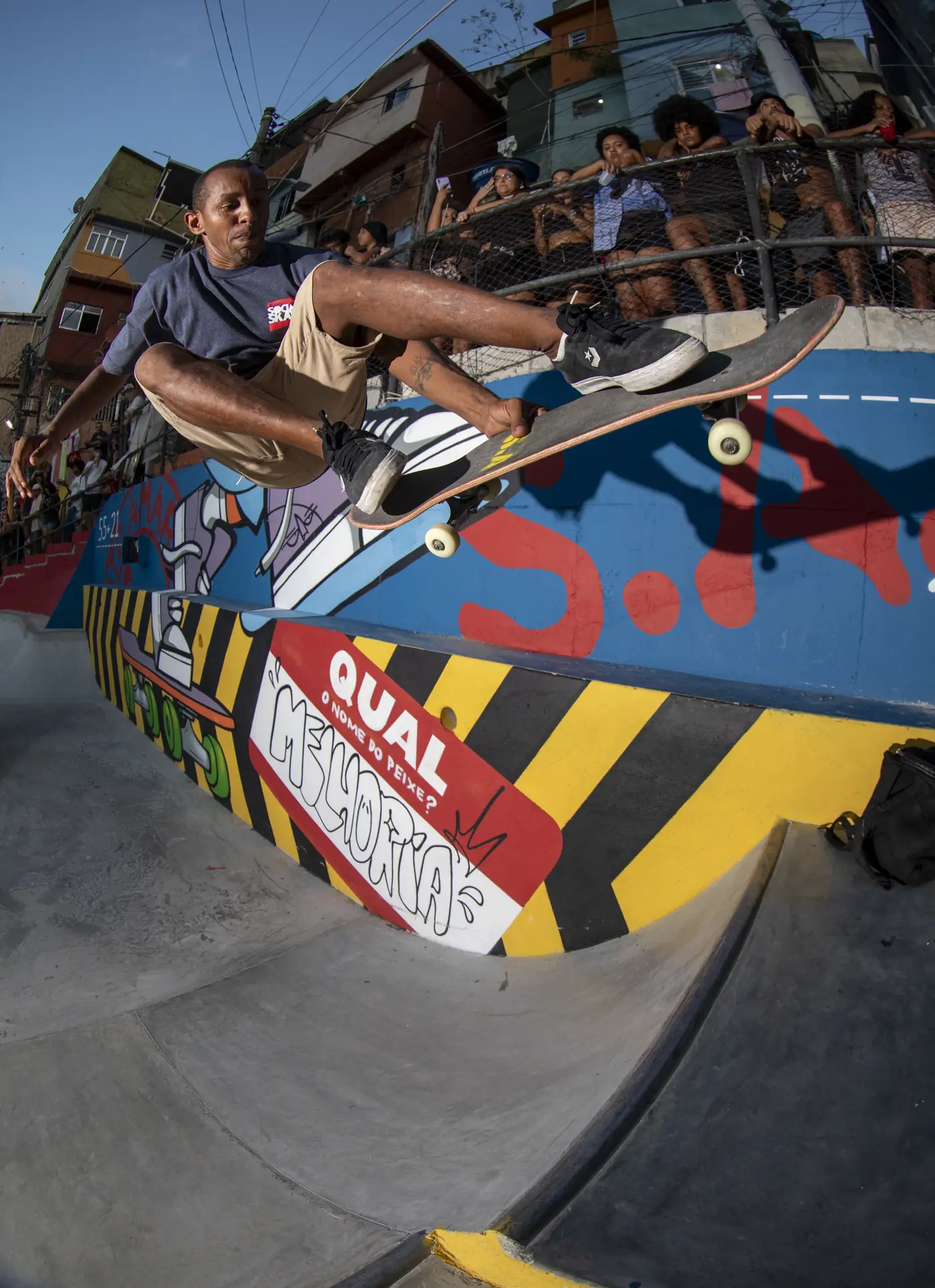 Wide view of Santo Amaro Skate Park built for community use